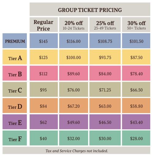 Seating Price Chart