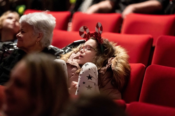 girl watching a ballet performance