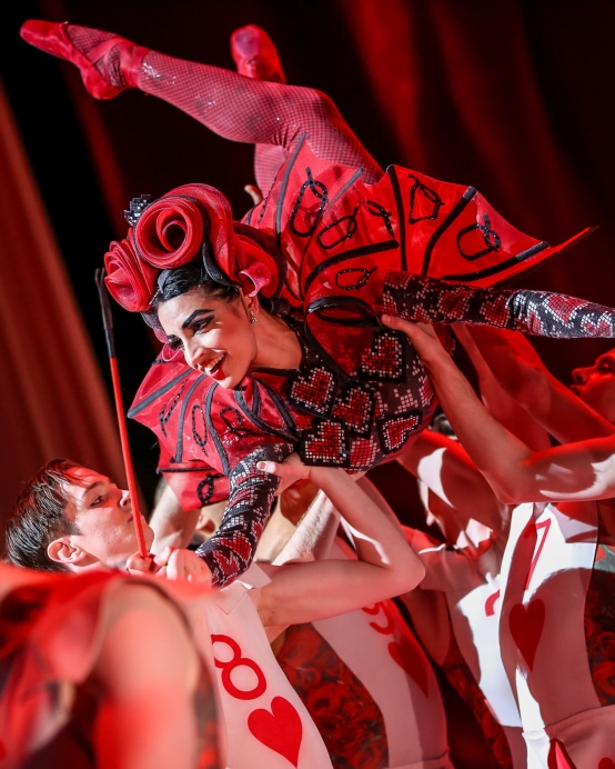 Alice (in wonderland) dancer being lifted