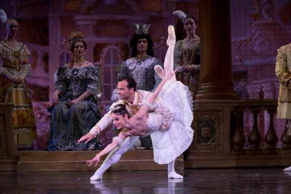 Milwaukee Ballet Company Artists Marie Harrison-Collins and Randy Crespo perform in Sleeping Beauty